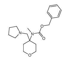 METHYL-(4-PYRROLIDIN-1-YLMETHYL-TETRAHYDRO-PYRAN-4-YL)-CARBAMICACIDBENZYLESTER Structure