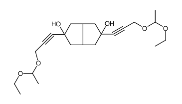 2,5-bis[3-(1-ethoxyethoxy)prop-1-ynyl]-1,3,3a,4,6,6a-hexahydropentalene-2,5-diol结构式