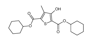 dicyclohexyl 3-hydroxy-4-methylthiophene-2,5-dicarboxylate Structure