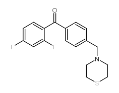2,4-DIFLUORO-4'-THIOMORPHOLINOMETHYL BENZOPHENONE结构式