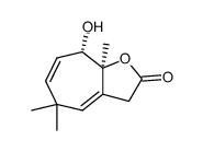 t-2,3-dihydroxy-2,6,6-trimethylcycloheptane-1(7),4-dieneacetic acid γ-lactone Structure