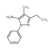 5-ethyl-4-methyl-2-phenylpyrazol-3-amine Structure
