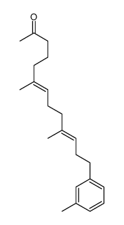 6,10-dimethyl-13-(3-methylphenyl)trideca-6,10-dien-2-one结构式