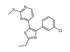 4-(3-chlorophenyl)-2-ethyl-5-(2-methylsulfanylpyrimidin-4-yl)-1,3-thiazole Structure