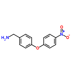 (4-(4-硝基苯氧基)苯基)甲胺结构式
