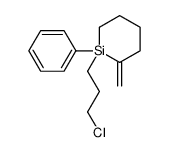 1-(3-chloropropyl)-2-methylidene-1-phenylsilinane结构式