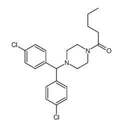 1-[4-[bis(4-chlorophenyl)methyl]piperazin-1-yl]pentan-1-one结构式