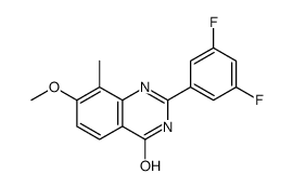2-(3,5-difluorophenyl)-7-methoxy-8-methyl-1H-quinazolin-4-one结构式