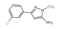 5-(3-氯苯基)-2-甲基-2H-吡唑-3-胺结构式