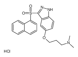 N,N-dimethyl-3-[(3-naphthalen-1-ylsulfonyl-2H-indazol-5-yl)oxy]propan-1-amine,hydrochloride Structure