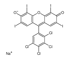 Sodium; 2,4,5,7-tetraiodo-6-oxo-9-(2,3,4,5-tetrachloro-phenyl)-6H-xanthen-3-olate Structure