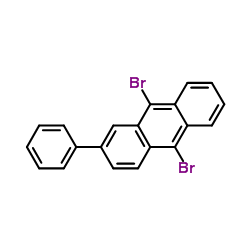 9,10-dibromo-2-phenylanthracene structure