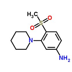 4-(Methylsulfonyl)-3-(1-piperidinyl)aniline结构式