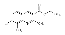 7-氯-2,8-二甲基喹啉-3-羧酸乙酯结构式