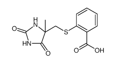 2-{[((4-甲基-2,5-二氧杂咪唑啉-4-基)甲基]硫代}苯甲酸结构式