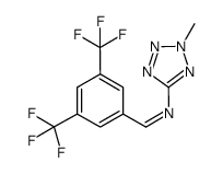 1-(3,5-bis(trifluoromethyl)phenyl)-N-(2-methyl-2H-tetrazol-5-yl)methanimine结构式