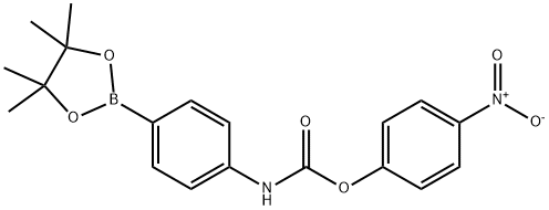 4-nitrophenyl N-[4-(4,4,5,5-tetramethyl-1,3,2-dioxaborolan-2-yl)phenyl]carbamate Structure