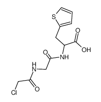 2-[(N-chloroacetyl-glycyl)-amino]-3-[2]thienyl-propionic acid Structure