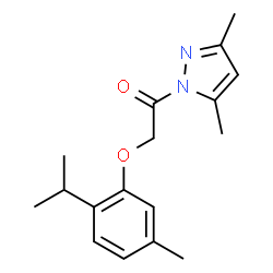 1-[(2-isopropyl-5-methylphenoxy)acetyl]-3,5-dimethyl-1H-pyrazole Structure