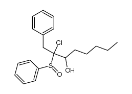 2-chloro-1-phenyl-2-(phenylsulfinyl)octan-3-ol Structure