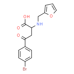 4-(4-Bromophenyl)-2-[(2-furylmethyl)amino]-4-oxobutanoic acid Structure