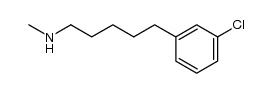 [5-(3-chloro-phenyl)-pentyl]-methyl-amine结构式