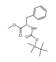 N-(tert-butyldimethylsilyloxycarbonyl)-L-phenylalanine methyl ester Structure