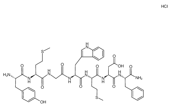 H-Tyr-Met-Gly-Trp-Met-Asp-Phe-NH2结构式