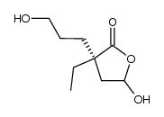 (3S)-3-ethyl-5-hydroxy-3-(3-hydroxypropyl)dihydrofuran-2(3H)-one结构式
