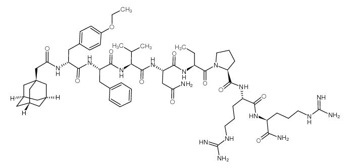 (1-Adamantaneacetyl1,D-Tyr(Et)2,Val4,Abu6, Arg8.9)-Vasopressin Structure