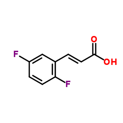 反式-2,5-二氟肉桂酸结构式