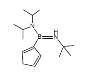 (t-butylamino)cyclopentadienyl(diisopropylamino)borane结构式