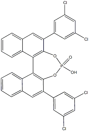 (11BR)-2,6-双(3,5-二氯苯基)-4-羟基二萘并[2,1-d:1',2'-f][1,3,2]二氧膦杂环庚三烯 4-氧化物结构式