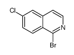 1-溴-6-氯异喹啉结构式