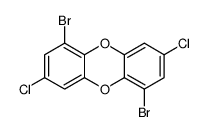 1,6-dibromo-3,8-dichlorodibenzo-p-dioxin结构式