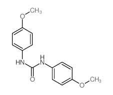 1,3-双(4-甲氧基苯基)尿素结构式
