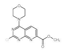 2-氯-4-吗啉吡啶并-[2,3-d]嘧啶-7-羧酸甲酯结构式