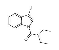 3-iodoindole-1-carboxylic acid diethylamide结构式