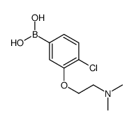 4-氯-3-(2-二甲基氨基乙氧基)苯硼酸结构式