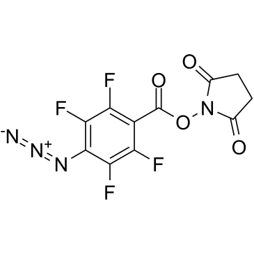 4-叠氮基-2,3,5,6-四氟苯甲酸N-琥珀酰亚胺酯结构式