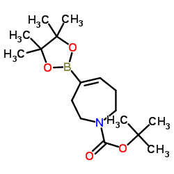 4-(4,4,5,5-四甲基-1,3,2-二噁硼烷-2-基)-2,3,6,7-四氢-1H-氮杂卓-1-羧酸叔丁酯结构式