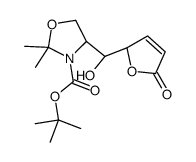 tert-butyl (4R)-4-[(R)-hydroxy-[(2R)-5-oxo-2H-furan-2-yl]methyl]-2,2-dimethyl-1,3-oxazolidine-3-carboxylate Structure