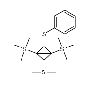 phenyl tris(trimethylsilyl)tetrahedranyl sulfide Structure