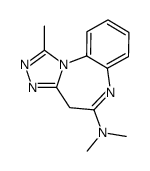 N,N,1-trimethyl-4H-[1,2,4]triazolo[4,3-a][1,5]benzodiazepin-5-amine结构式