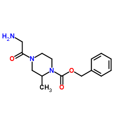 Benzyl 4-glycyl-2-methyl-1-piperazinecarboxylate Structure