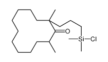2-[3-[chloro(dimethyl)silyl]propyl]-2,12-dimethylcyclododecan-1-one结构式