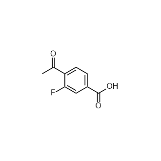 4-羧基-2-氟苯乙酮结构式