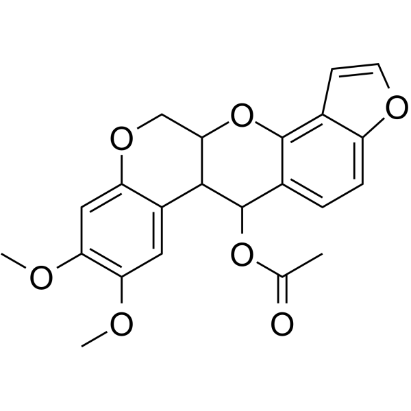 12-脱氧代-12ALPHA-乙酰氧基鱼藤酮结构式