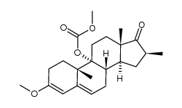 9α-hydroxy-3-methoxy-16β-methylandrost-3,5-dien-17-one 9α-methylcarbonate Structure