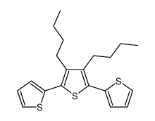 3,4-dibutyl-2,5-dithiophen-2-ylthiophene结构式